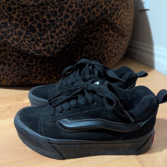 Black Platform Vans 7.5 - Picture 2 of 3